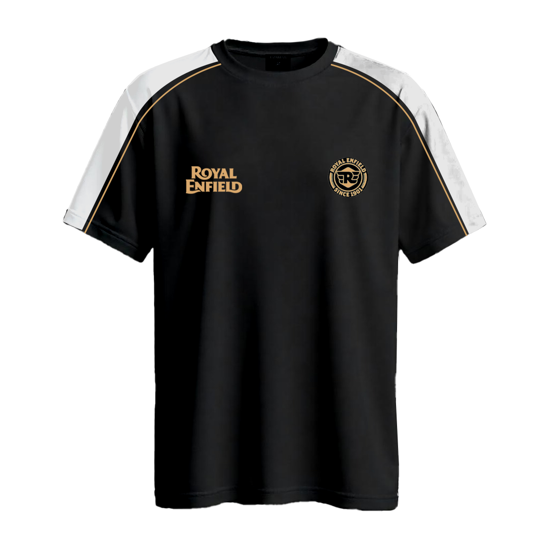 Establiss Royal Enfield White- Panel T-shirt