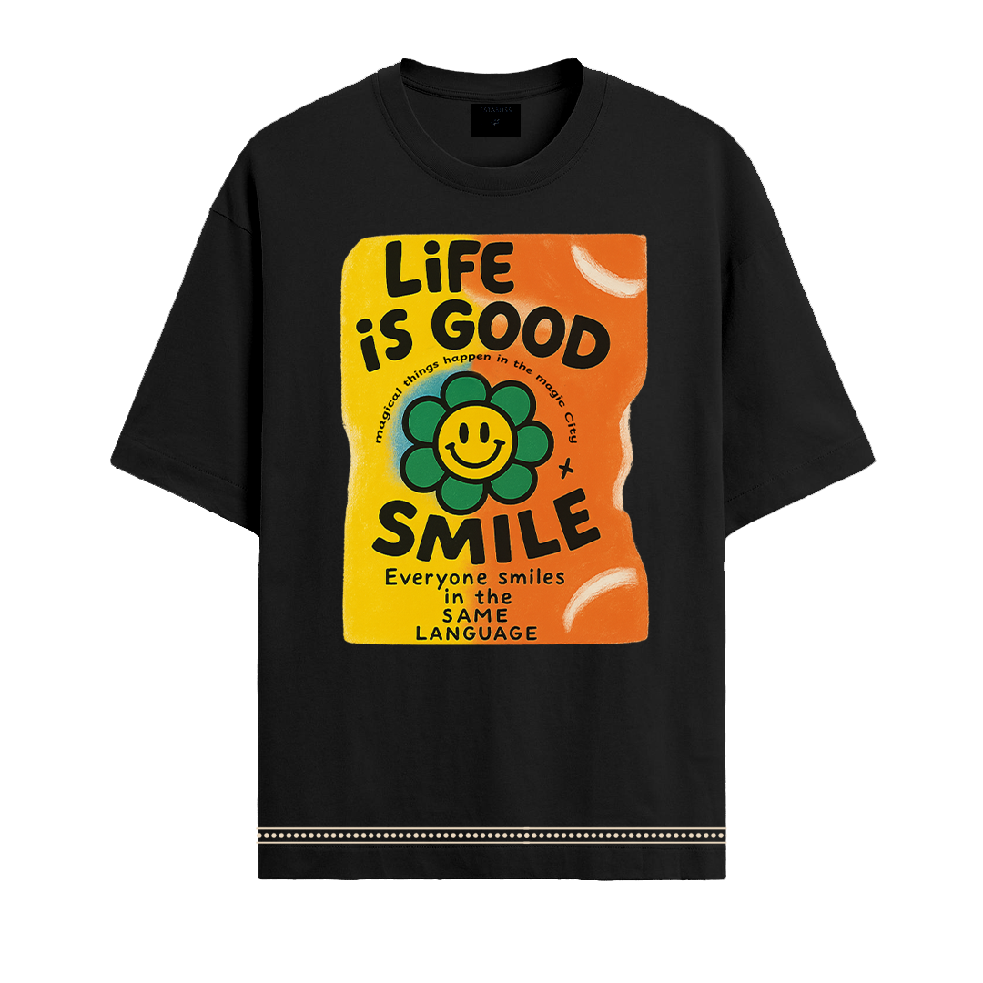 Establiss Life Is Good Oversized T-shirt