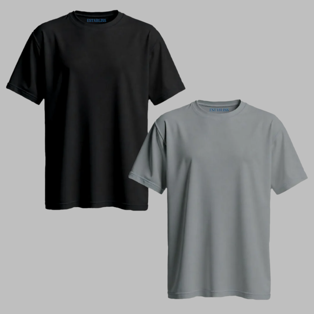 Establiss Pack Of 2 CEO T-shirts- Black, Grey