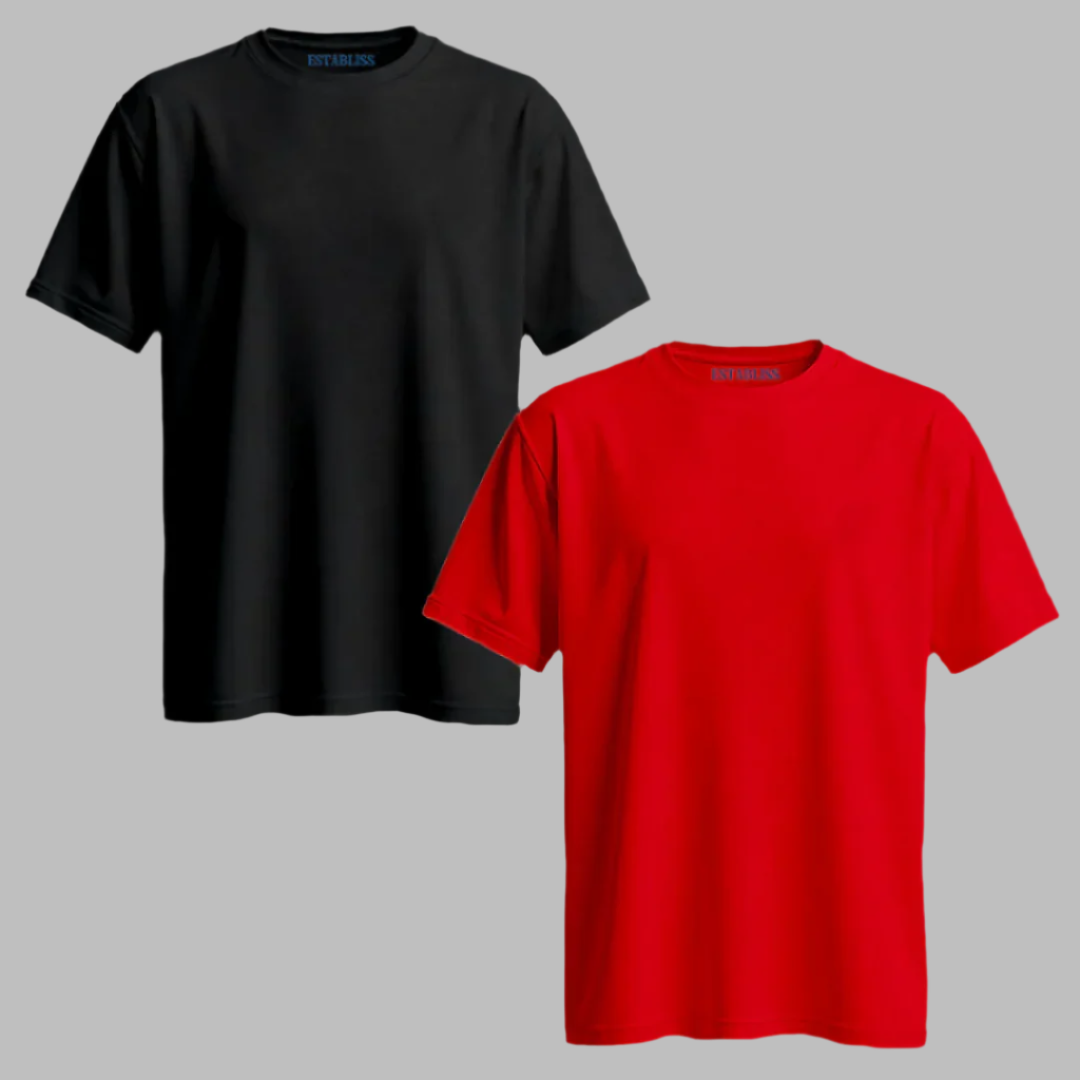 Establiss Pack Of 2 CEO T-shirts- Black, Red