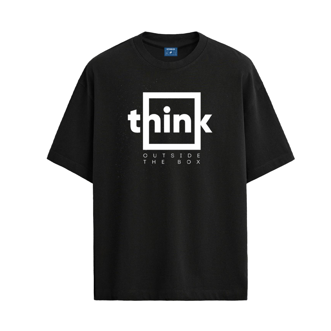 Establiss Think Outside The Box Oversized T-Shirt | Premium Streetwear & Graphic Tee
