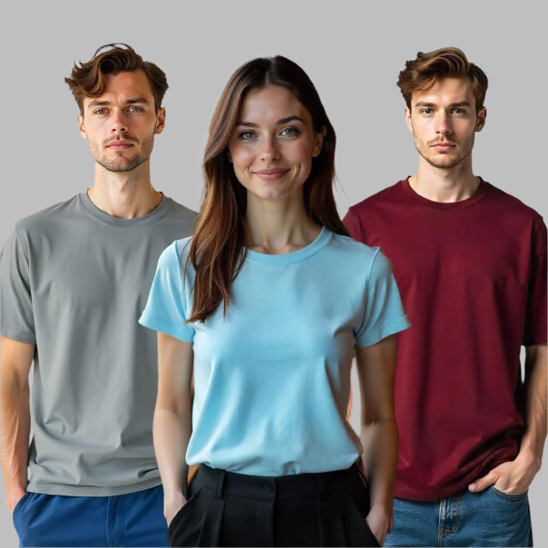 Establiss Pack Of 3 CEO T-shirts- Grey, Maroon, Sky Blue