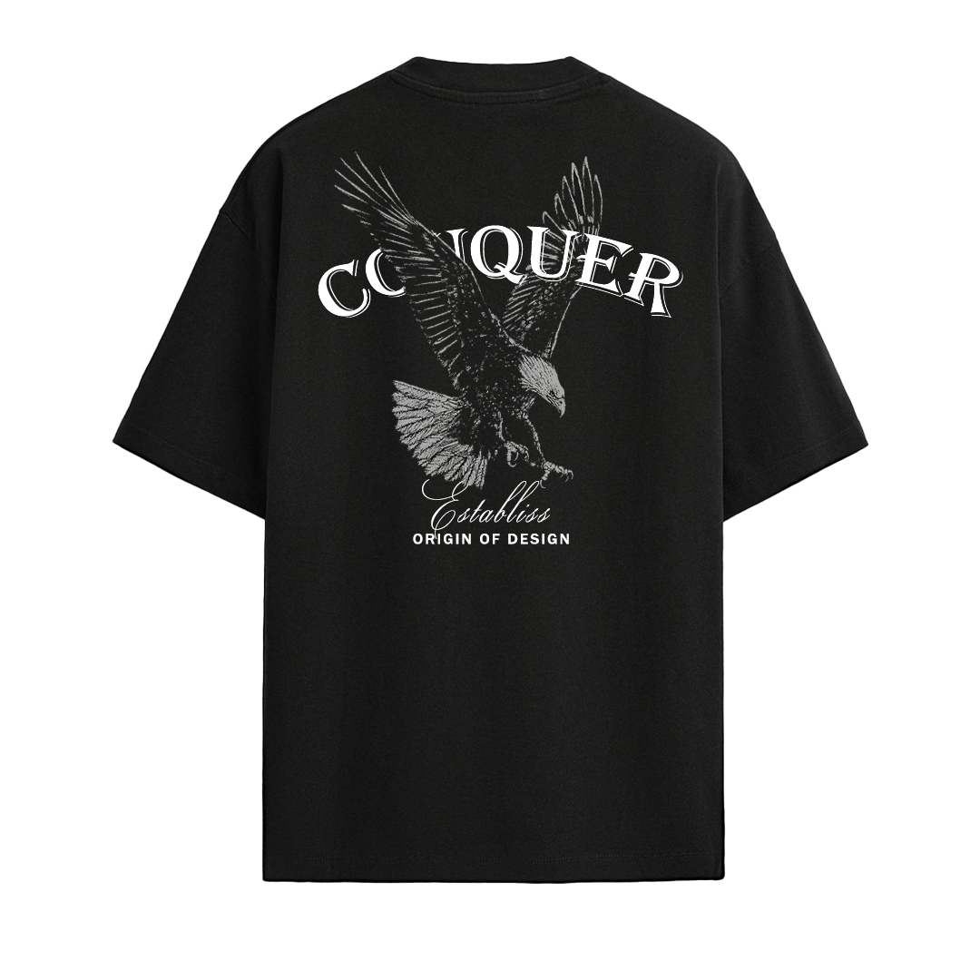 Establiss Eagle Oversized Black T-shirt