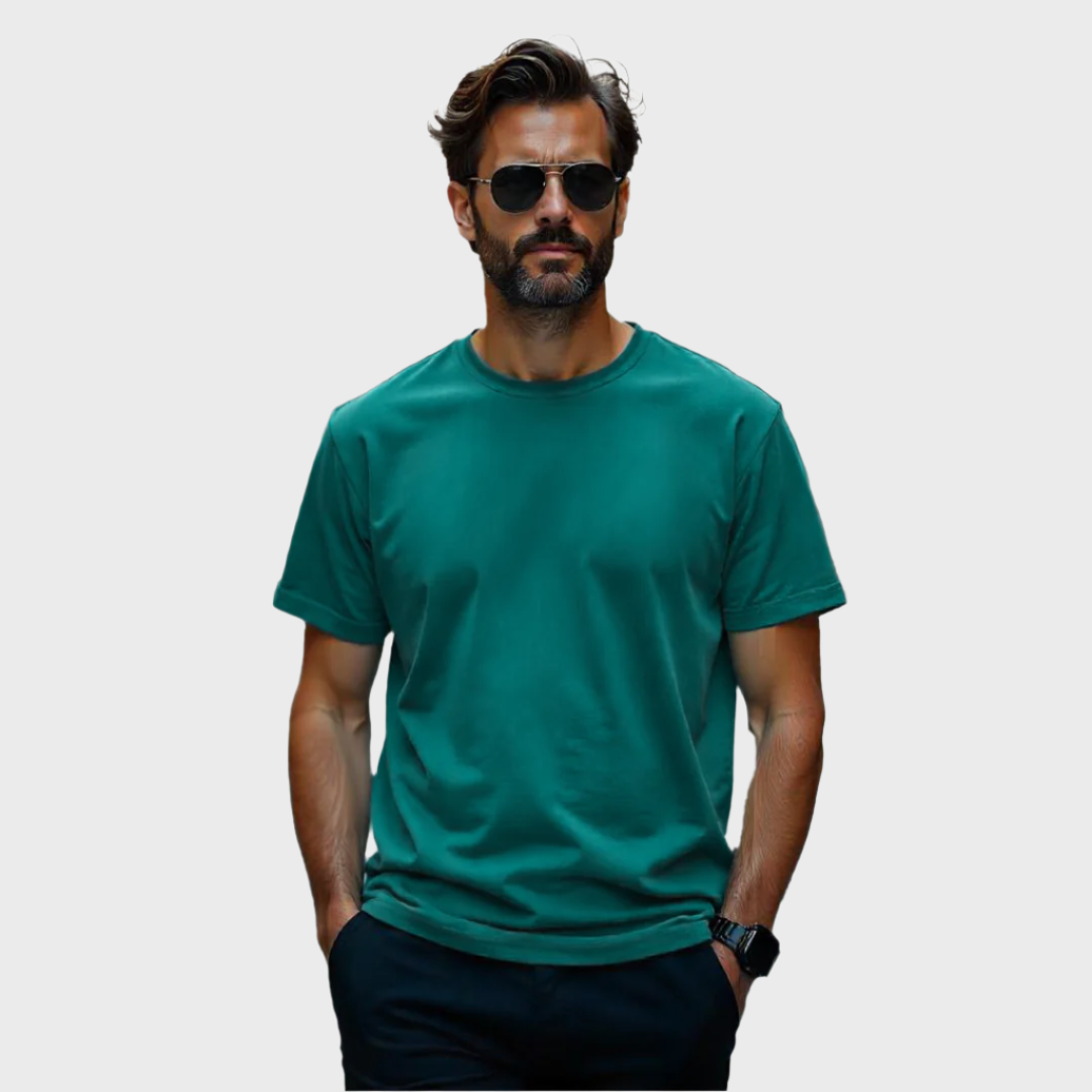 Aqua Teal T-shirt |Ultra Premium Fabric|240 GSM| Cotton French Terry| Regular Fit| Men& Women|
