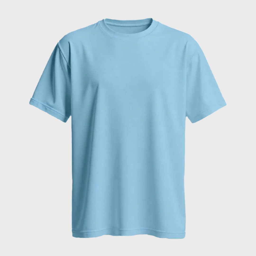 Sky Blue T-shirt |Ultra Premium Fabric|240 GSM| Cotton French Terry| Regular Fit| Men& Women|