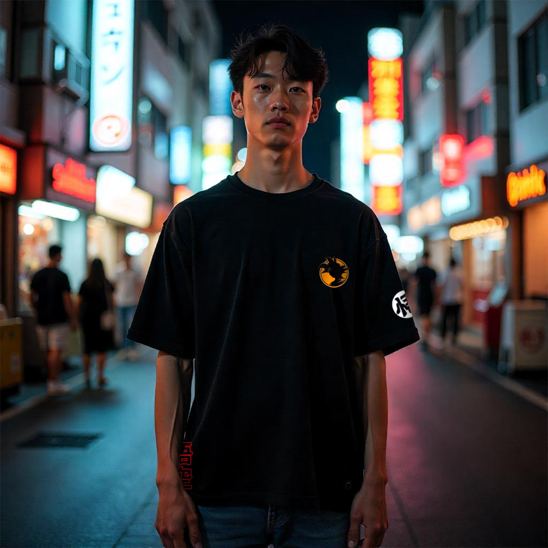 Establiss Goku Oversized Black T-shirt