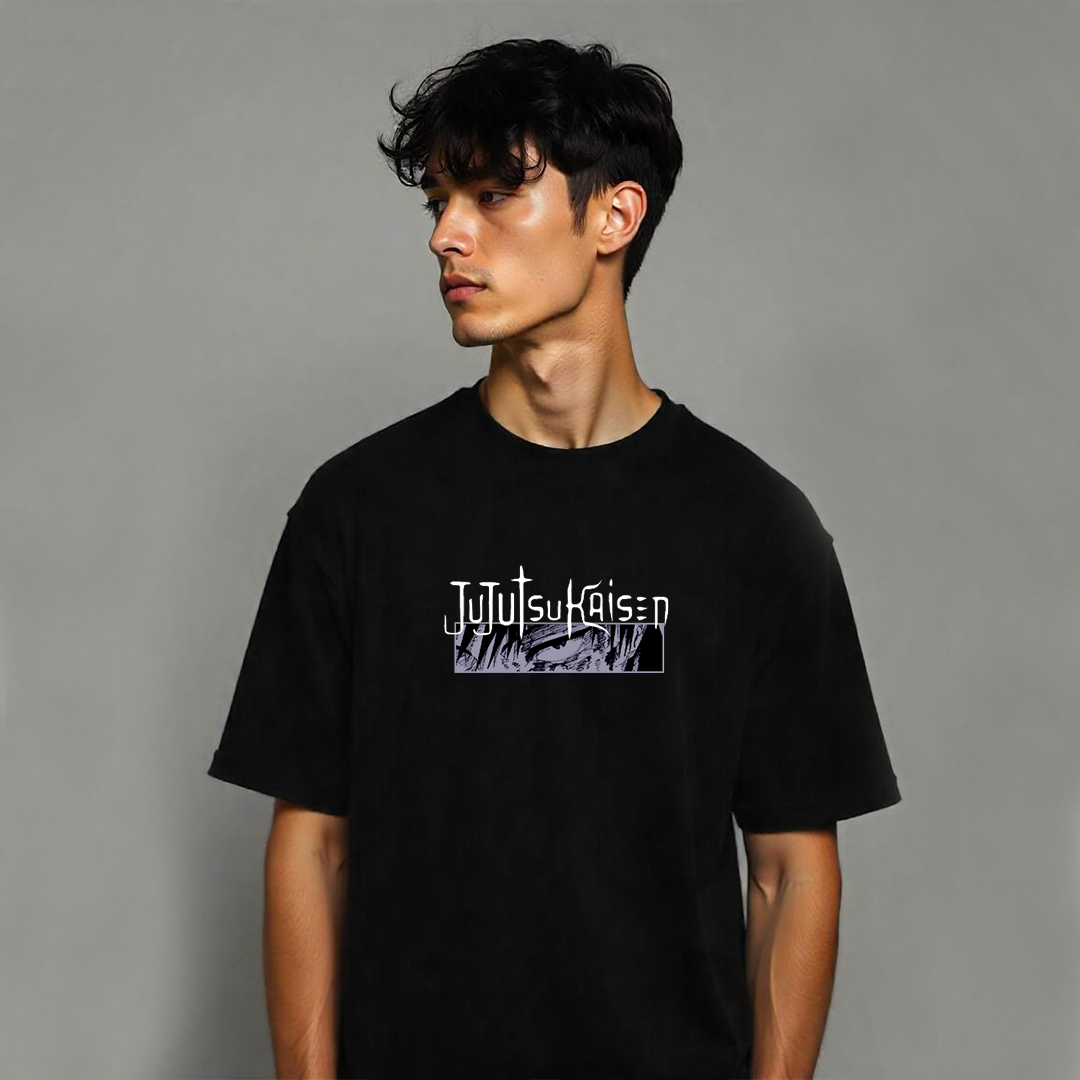 Establiss Jujutsu Kaisen- Fushiguro Oversized Black T-shirt
