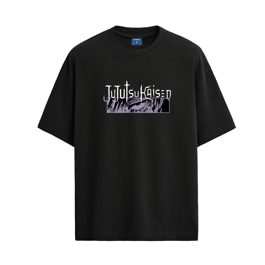 Establiss Jujutsu Kaisen- Fushiguro Oversized Black T-shirt