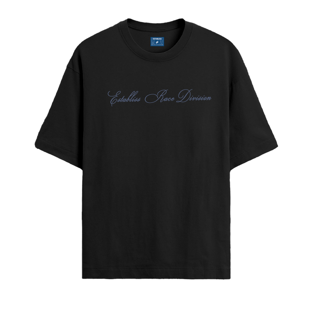 Establiss Race Division Oversized Black T-shirt