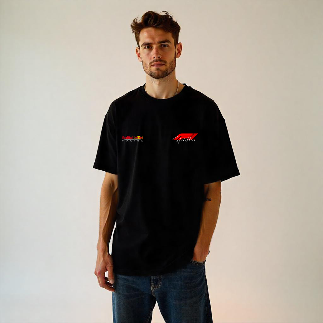 Establiss Oversized F1-Red Bull Black T-shirt