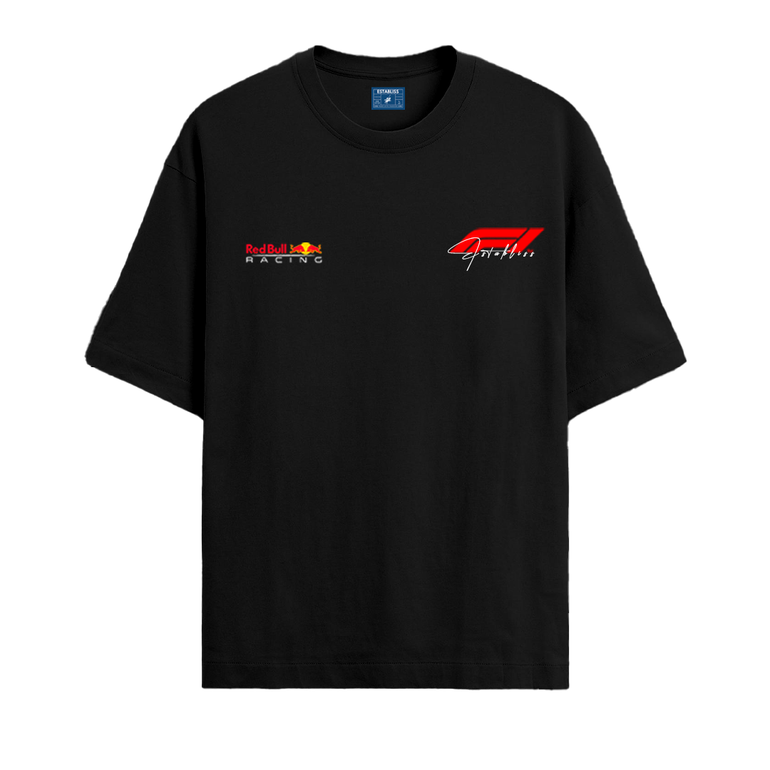 Establiss Oversized F1-Red Bull Black T-shirt