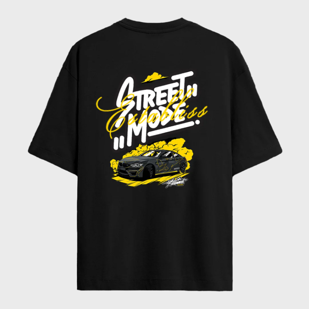 Establiss Oversized Street Mode Black T-shirt