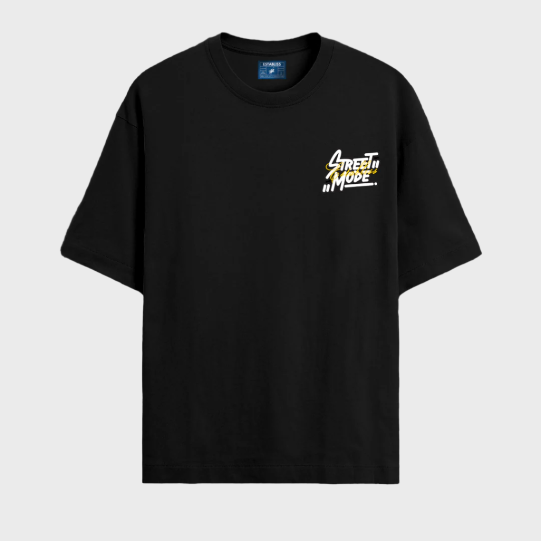 Establiss Oversized Street Mode Black T-shirt