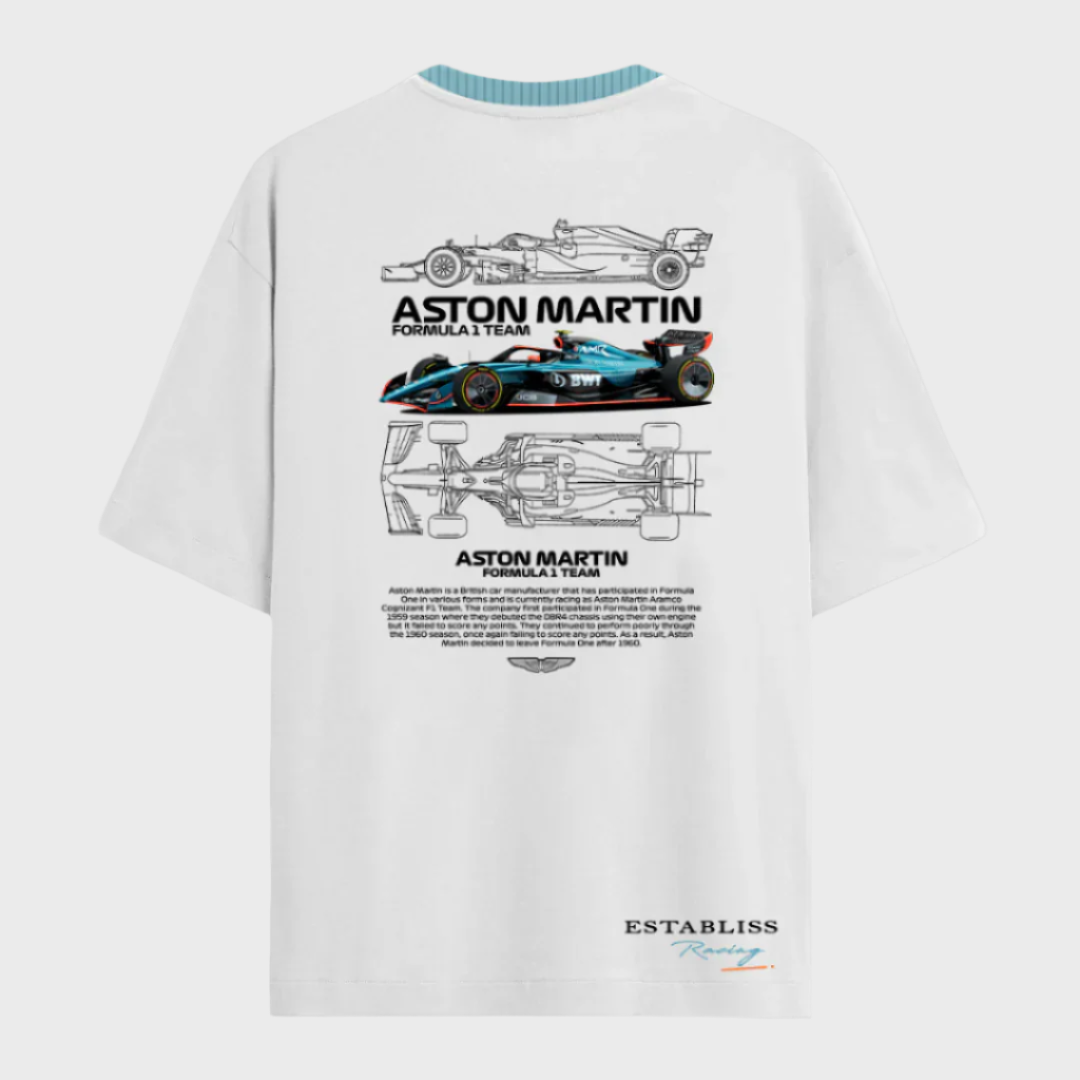 Establiss Oversized Aston Martin White T-shirt