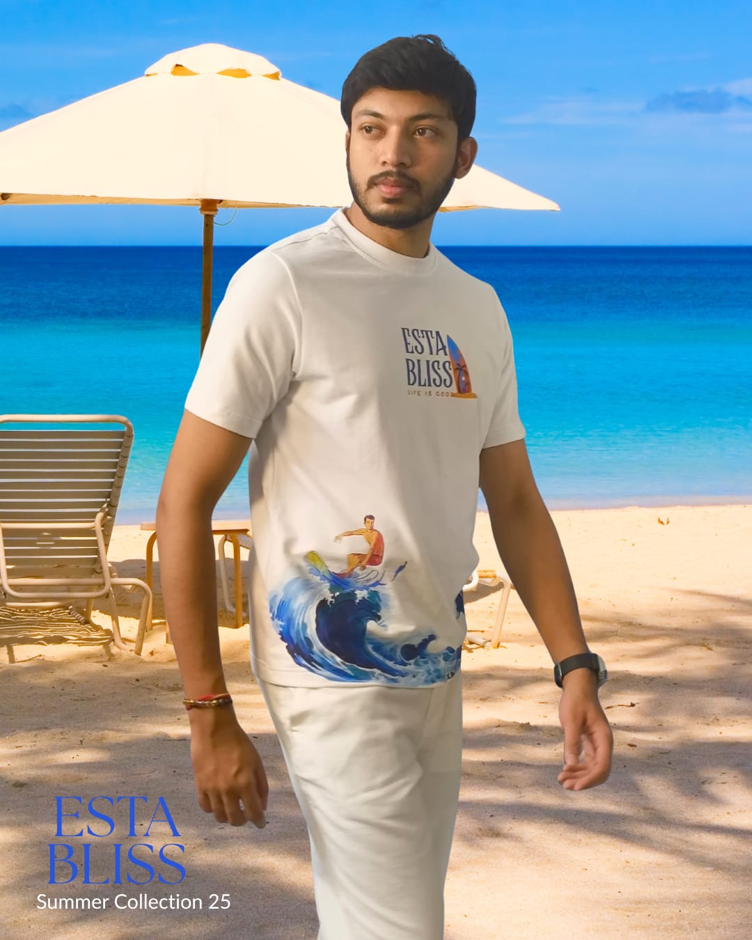 Establiss Beach Day Graphic T-shirt