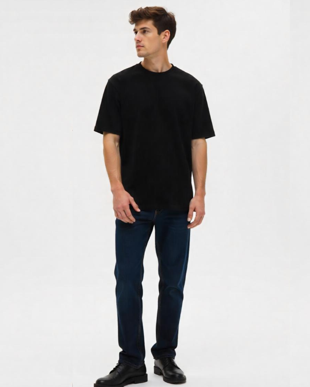 Black T-shirt |Ultra Premium Fabric|240 GSM| Cotton French Terry| Regular Fit| Men& Women