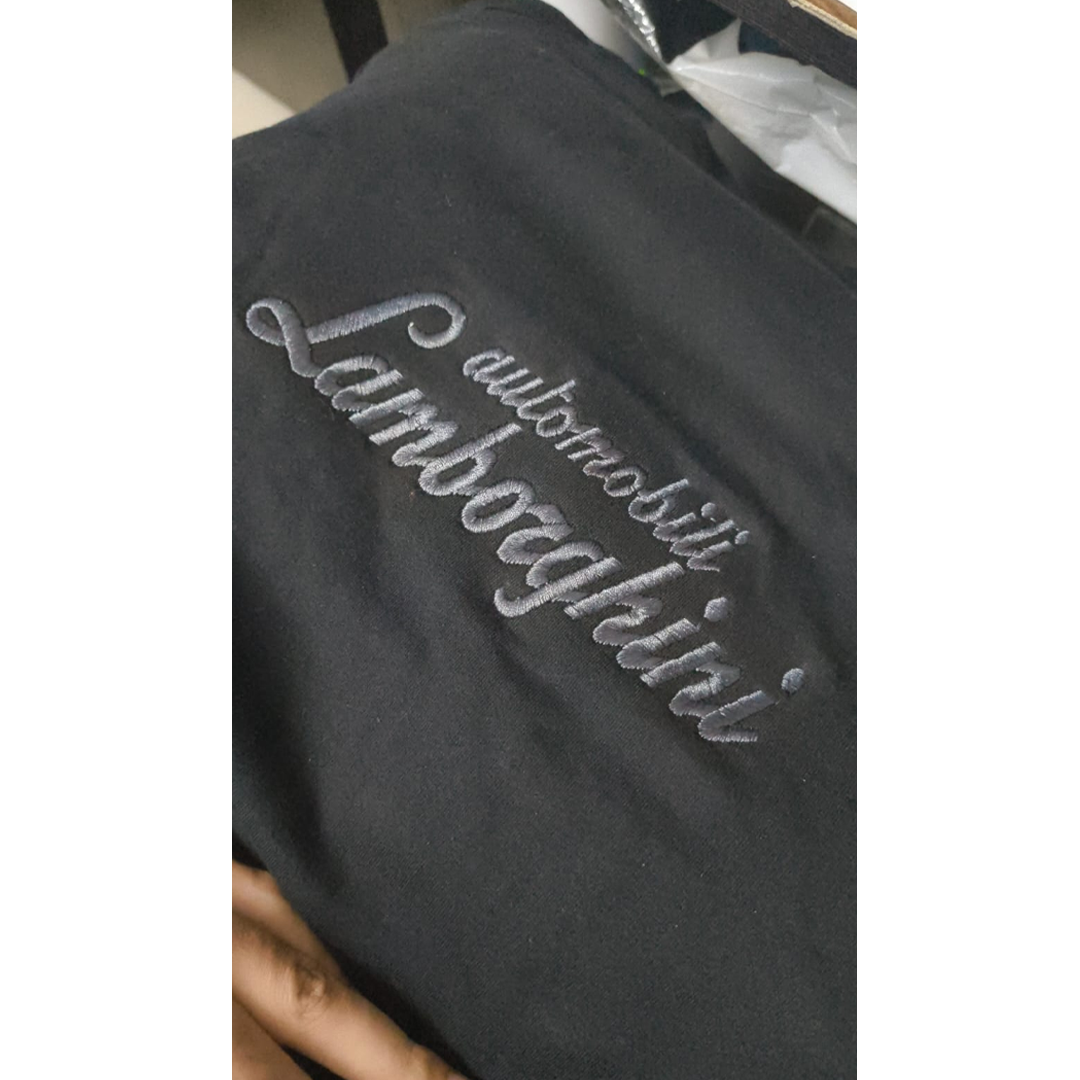Establiss Lamborghini Logo Embroidery T-Shirt | Premium Luxury Supercar Streetwear