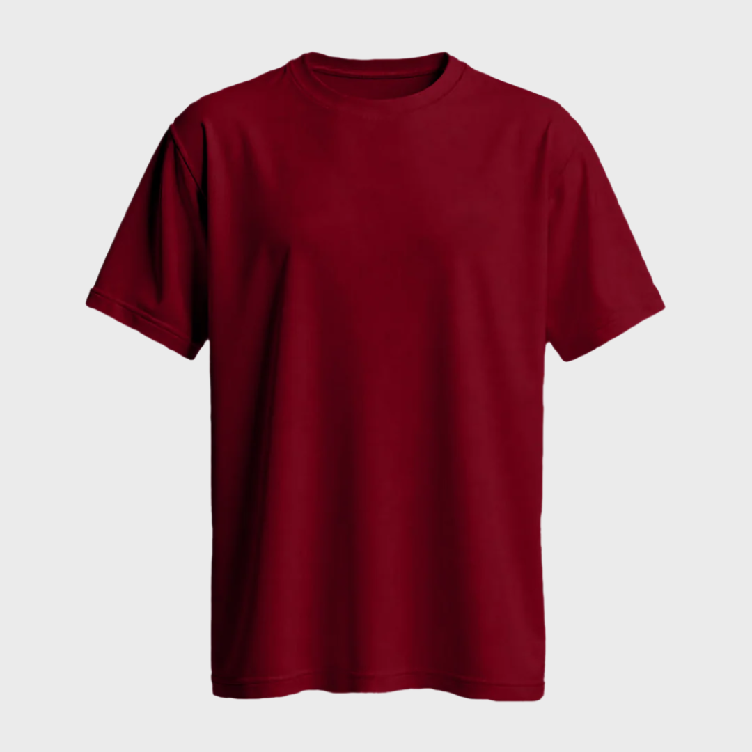 Maroon T-shirt |Ultra Premium Fabric|240 GSM| Cotton French Terry| Regular Fit| Men& Women|