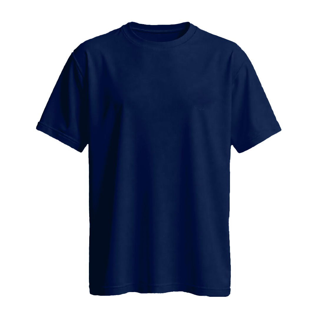 Solid Navy T-shirt |Ultra Premium Fabric|240 GSM| Cotton French Terry| Regular Fit| Men& Women|