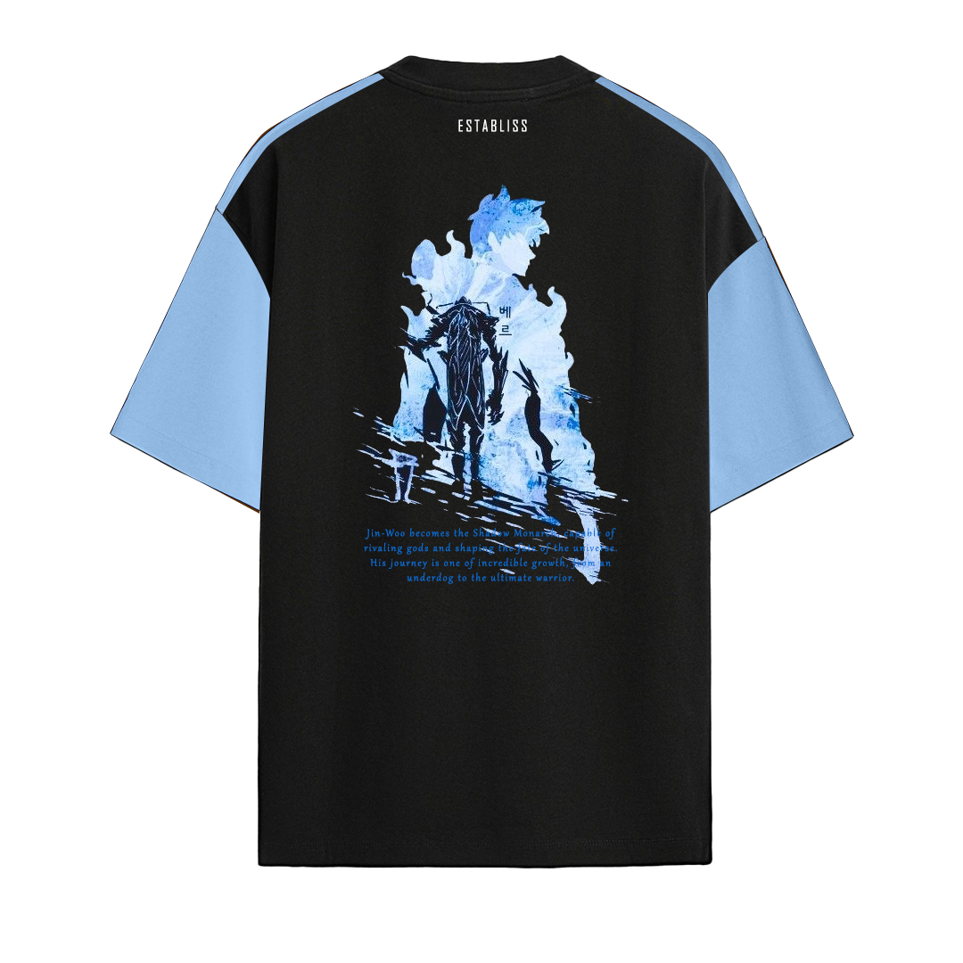 Establiss Solo Leveling-jin woo Oversized Black T-shirt