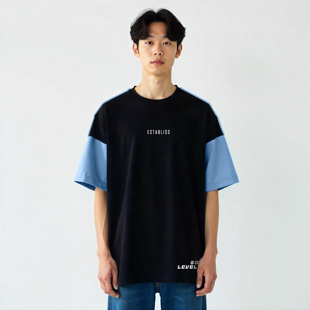 Establiss Solo Leveling-jin woo Oversized Black T-shirt