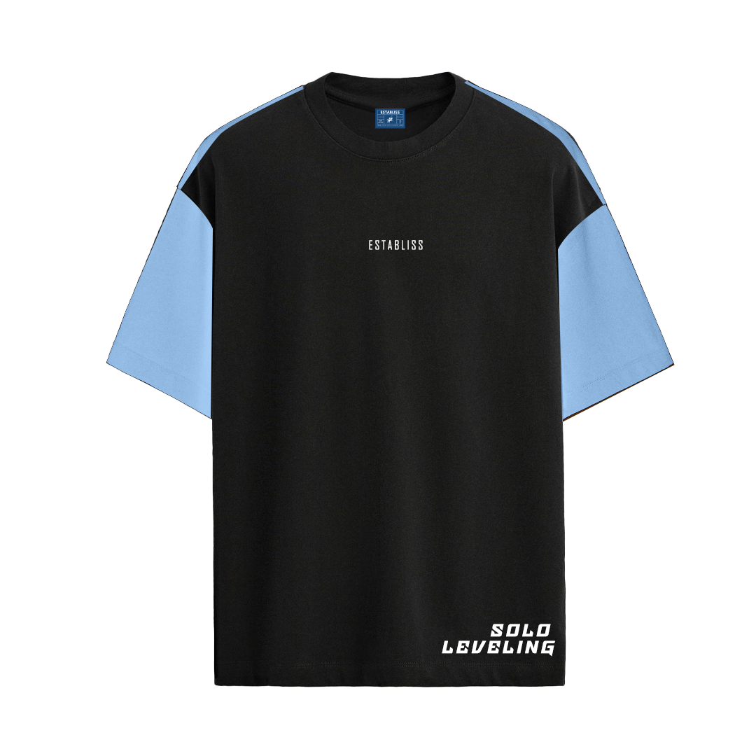 Establiss Solo Leveling-jin woo Oversized Black T-shirt