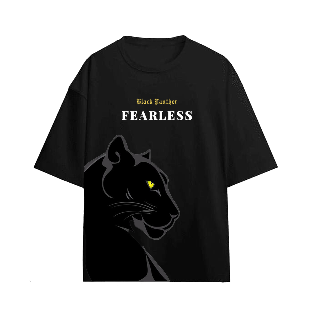 Establiss Oversized Fearless Black T-Shirt | Premium Streetwear & Graphic Tee