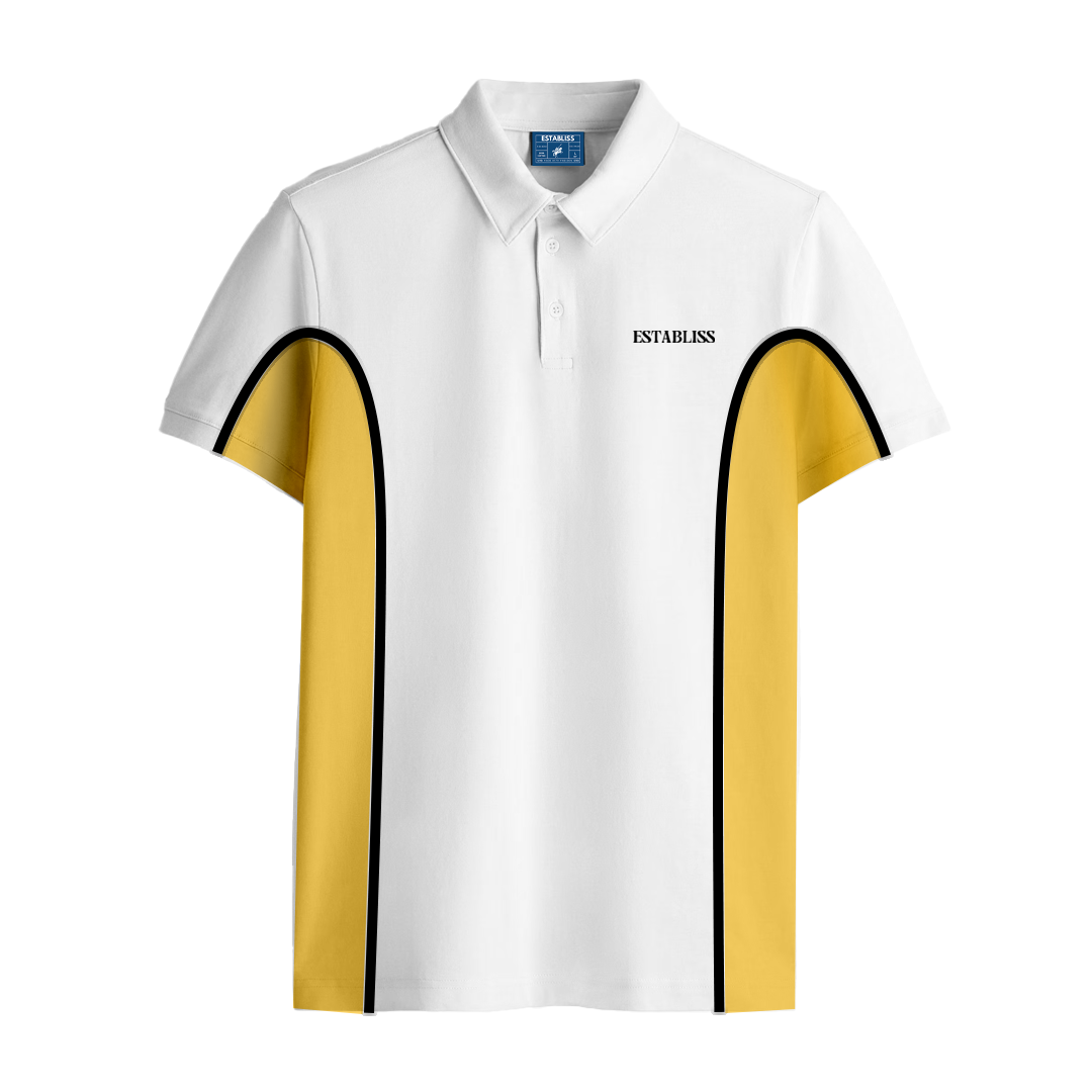 Establiss White-Yellow Polo & Lower set