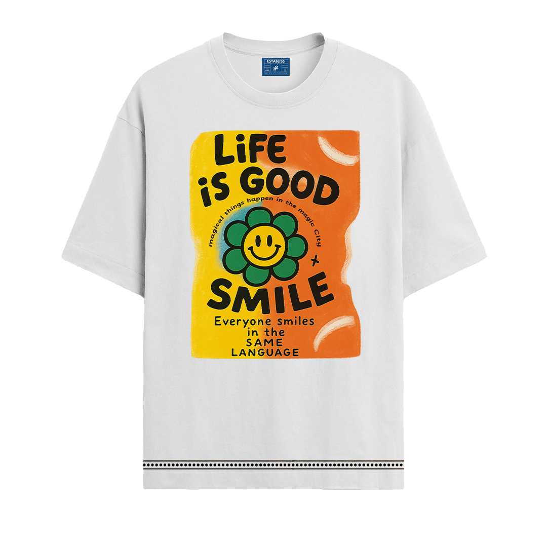 Establiss Life Is Good Oversized T-shirt