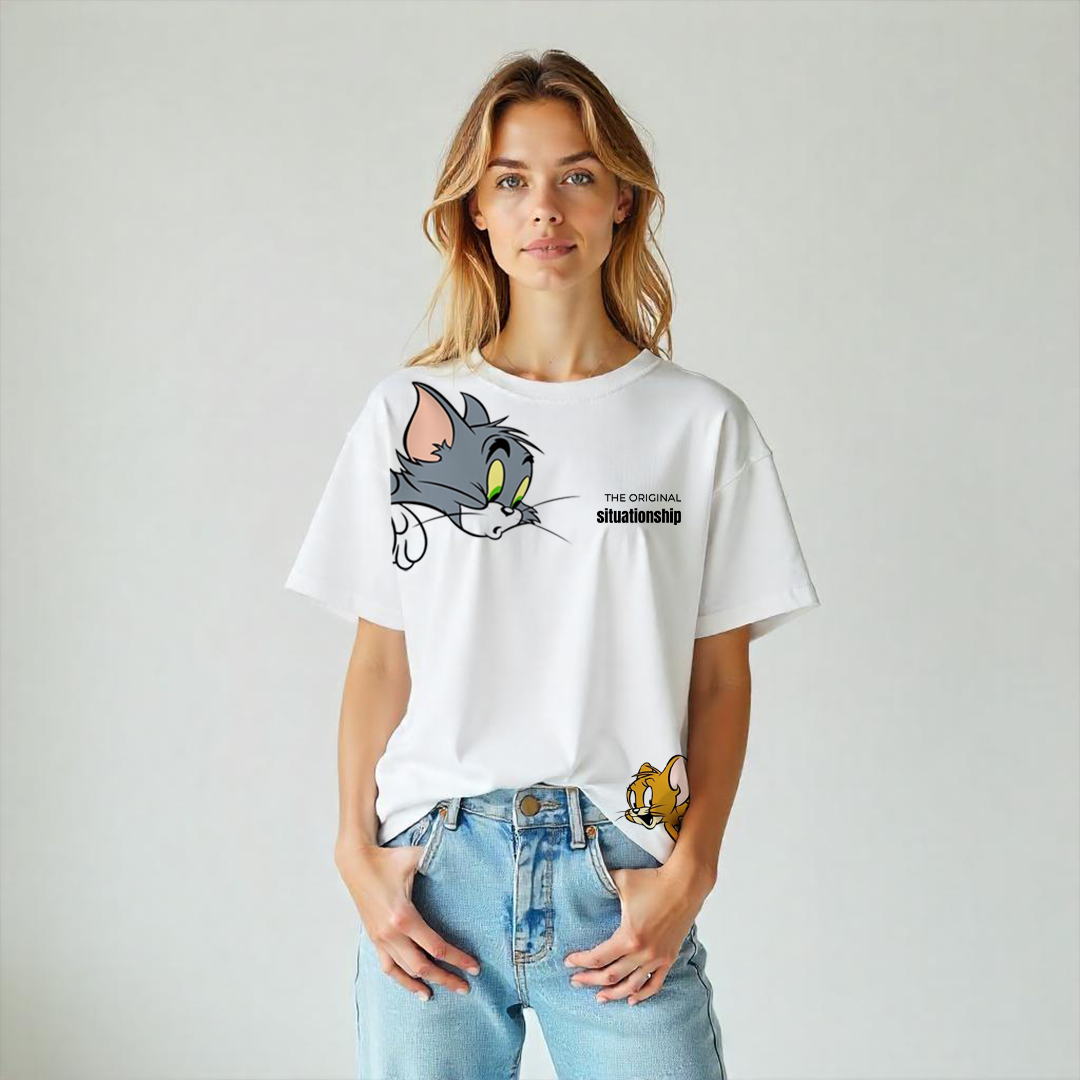 Establiss Tom & Jerry Oversized T-shirt – Premium Cartoon Inspired Streetwear