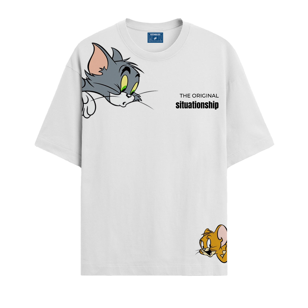 Establiss Tom & Jerry Oversized T-shirt – Premium Cartoon Inspired Streetwear
