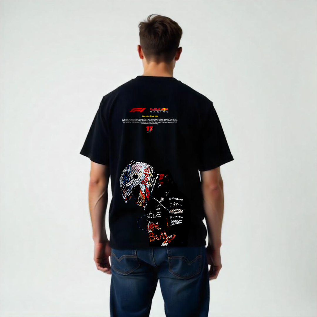Establiss Oversized F1-Red Bull Black T-shirt