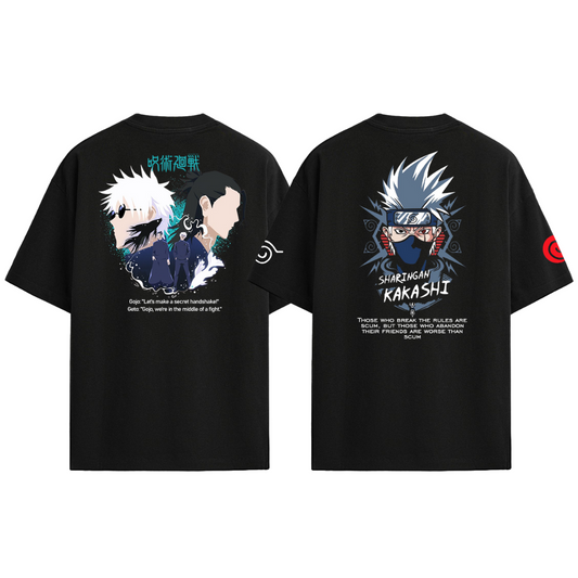 Sensei Style Pack – Kakashi & Gojo Geto Tees