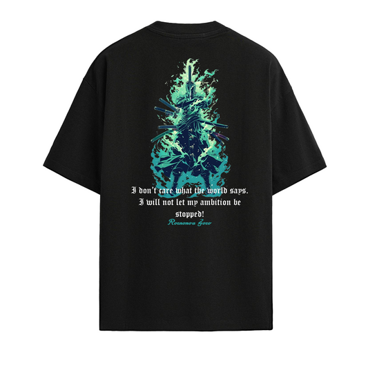 Establiss One Piece- Zoro Oversized Black T-shirt